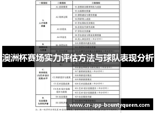 澳洲杯赛场实力评估方法与球队表现分析